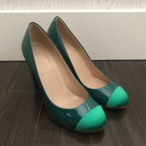 J CREW Green Heels